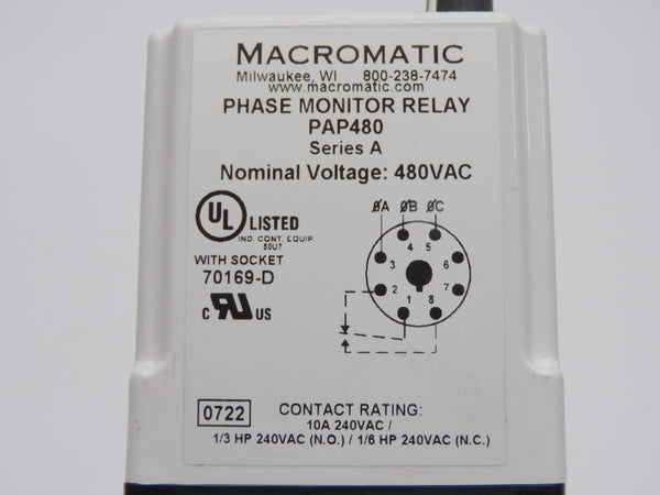 MACROMATIC PAP480 SER. A 480VAC 10A NSMP