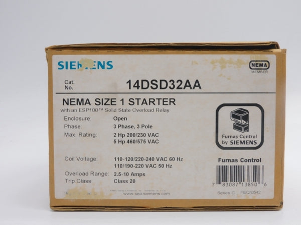 SIEMENS 14DSD32AA SER. C 110-120/220-240V 2.5-10A NSMP