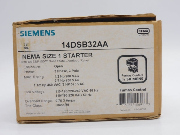 SIEMENS 14DSB32AA SER. C 110-120/220-240VAC 0.75-3A NSMP