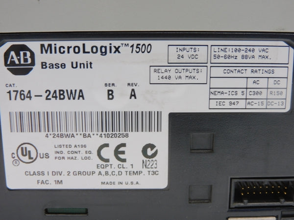 ALLEN BRADLEY 1764-24BWA SER. B REV. A 24VDC UNMP