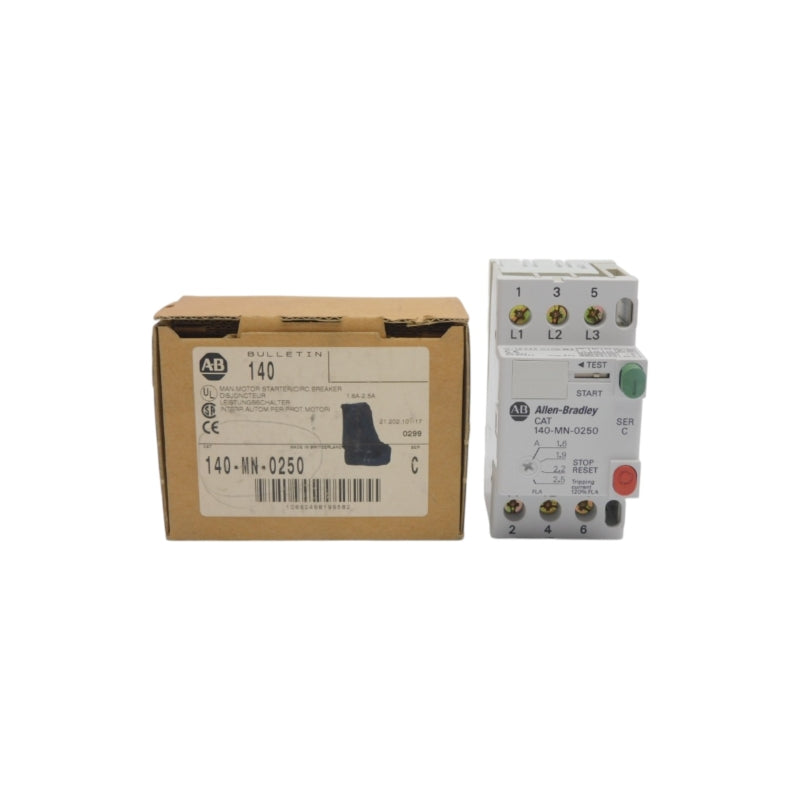 ALLEN BRADLEY 140-MN-0250 SER. C 690V 1.6-2.5A (BR/WH) NSMP