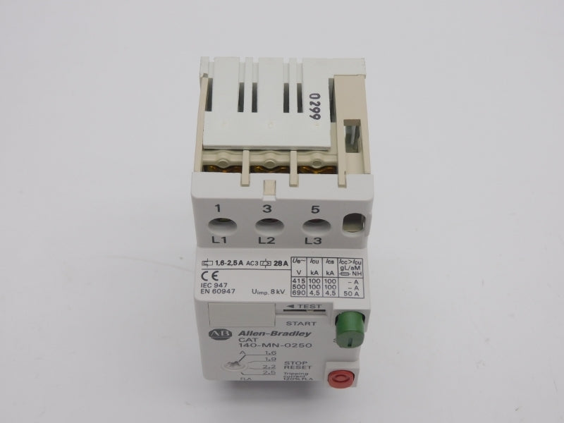 ALLEN BRADLEY 140-MN-0250 SER. C 690V 1.6-2.5A (BR/WH) NSMP