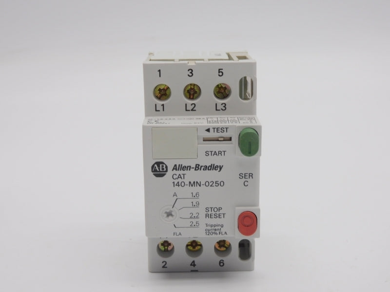 ALLEN BRADLEY 140-MN-0250 SER. C 690V 1.6-2.5A (BR/WH) NSMP