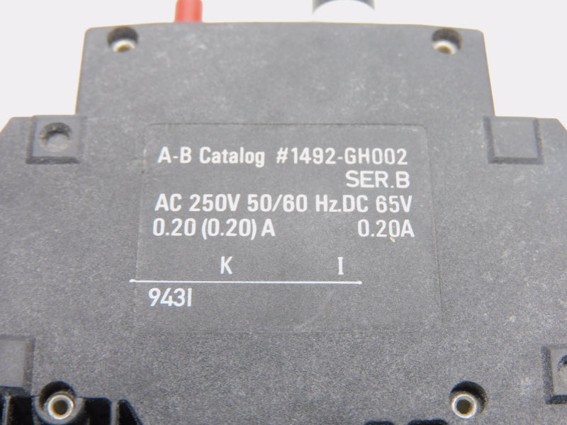 ALLEN BRADLEY 1492-GH002 SER. B 250V 0.2A (BK/YL) NSMP