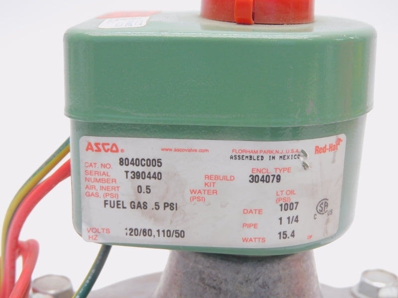 ASCO 8040C005 110/120V 0.5PSI 1-1/4" NSNP