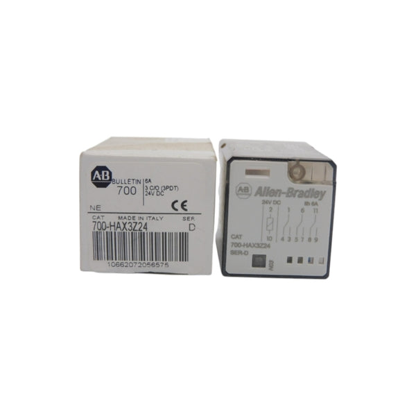 ALLEN BRADLEY 700-HAX3Z24 SER. D 24VDC 6A (WH) NSMP