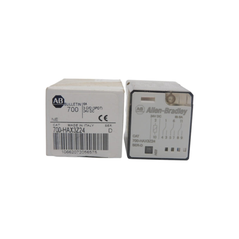 ALLEN BRADLEY 700-HAX3Z24 SER. D 24VDC 6A (WH) NSMP