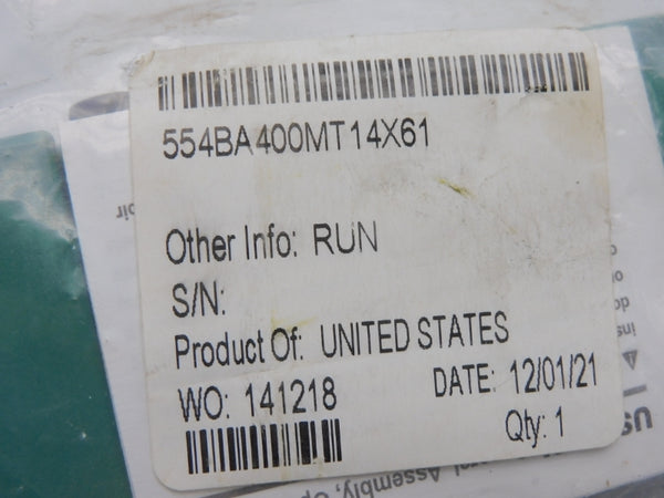 NUMATICS 554BA400MT14X61 24VDC .20A 150PSI NSMP