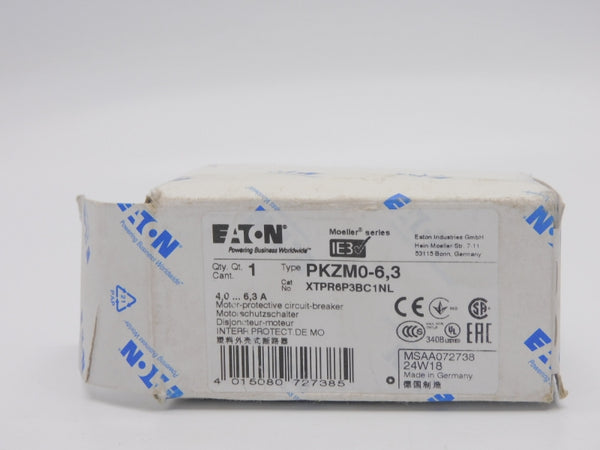 EATON PKZM0-6.3 XTPR6P3BC1NL 690V 4.0-6.3A NSMP