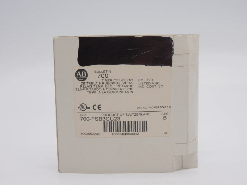 ALLEN BRADLEY 700-FSB3CU23 SER. B 0.5-10S (WH) NSMP