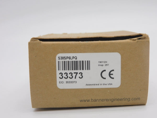 BANNER ENGINEERING S30SP6LPQ 33373 10-30VDC NSMP