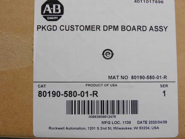ALLEN BRADLEY 80190-580-01-R SER. 1 (BR/WH) NSMP
