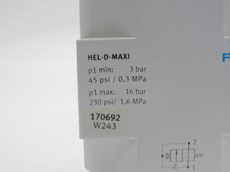 FESTO HEL-D-MAXI 170692 230PSI NSNP