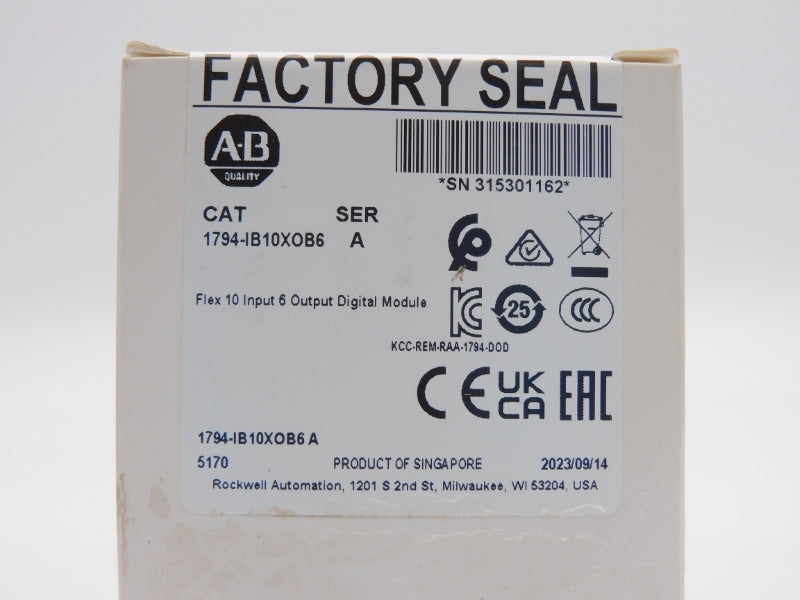 ALLEN BRADLEY 1794-IB10XOB6 SER. A DATE: 2023 NSFS