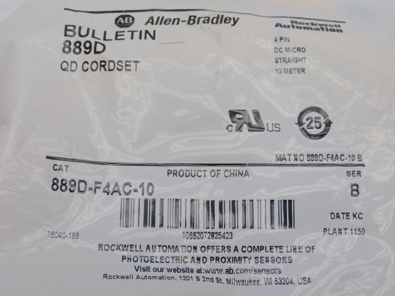 ALLEN BRADLEY 889D-F4AC-10 SER. B NSMP