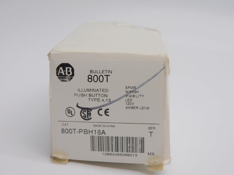 ALLEN BRADLEY 800T-PBH16A SER. T 120V (WH) NSMP