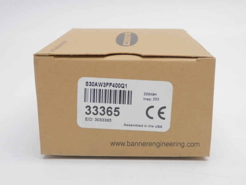 BANNER ENGINEERING S30AW3FF400Q1 33365 20-250VAC NSMP