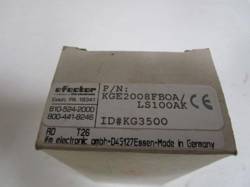IFM EFECTOR LS100AK/KGE2008FB0A CONNECTOR NSMP