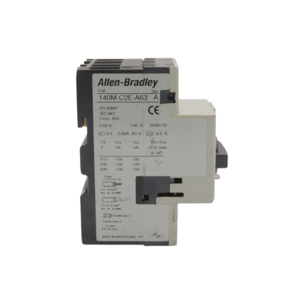 ALLEN BRADLEY 140M-C2E-A63 SER. A 690V 0.4-0.63A UNMP