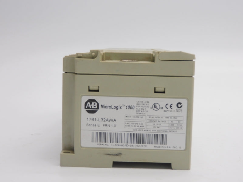 ALLEN BRADLEY 1761-L32AWA SER. E F/W 1.0 100-240VAC (AS IS) UNMP