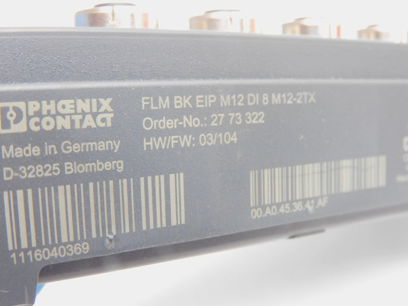 PHOENIX CONTACT FLMBKEIPM12DI8M12-2TX 2773322 F/W 104 NSNP