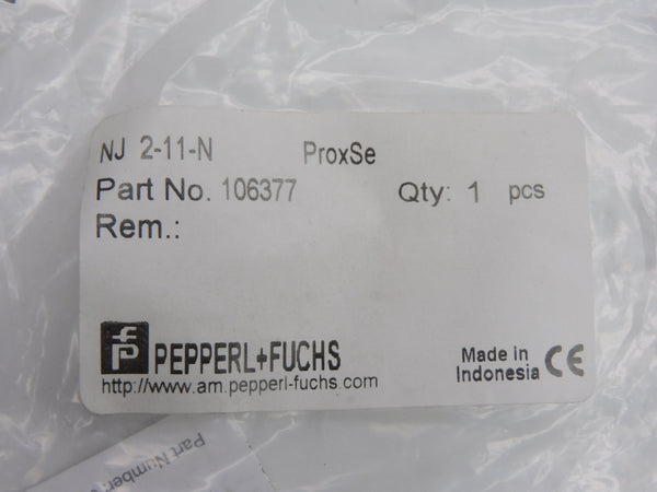 PEPPERL+FUCHS NJ2-11-N 106377 5-25VDC NSMP