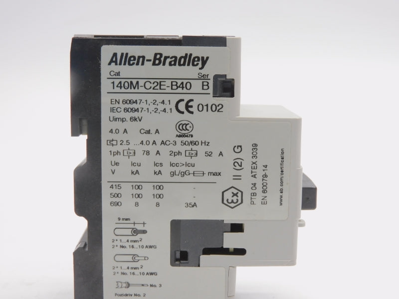 ALLEN BRADLEY 140M-C2E-B40 SER. B 690V 2.5-4.0A NSNP