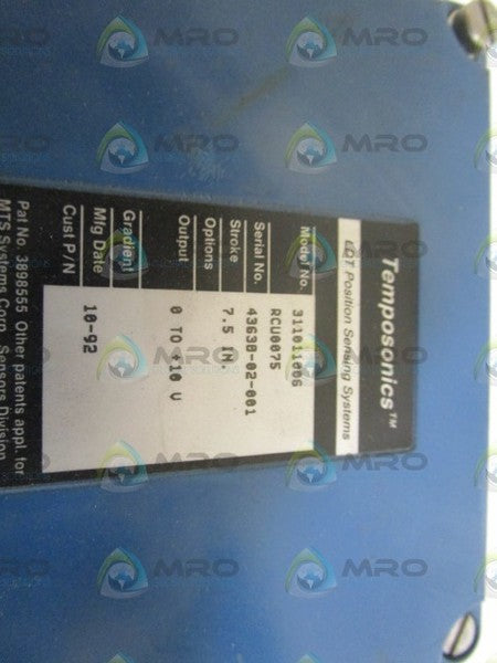 MTS 311011006-RCU0075 0-10VDC NSNP