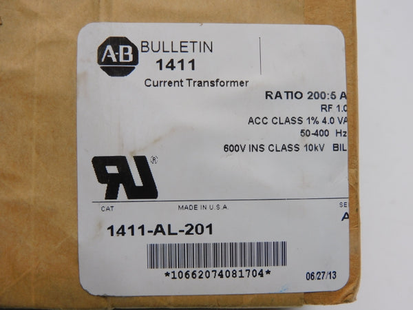 ALLEN BRADLEY 1411-AL-201 SER. A 600V 5A (BR/WH) NSFS