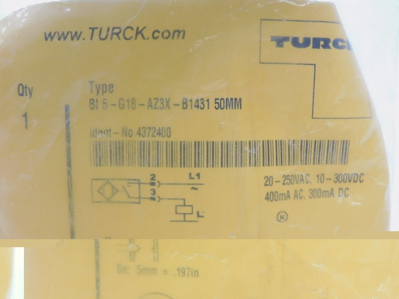 TURCK BI5-G18-AZ3X-B1431 4372400 50MM 10-300VDC NSMP