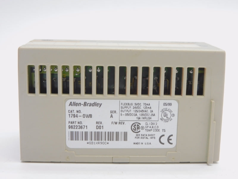 ALLEN BRADLEY 1794-OW8 SER. A REV. D01 125/240VAC 15A NSNP