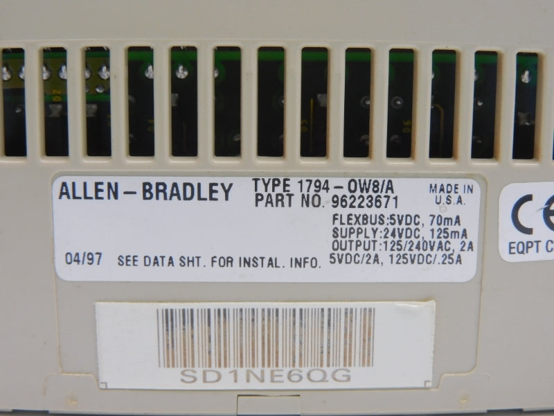 ALLEN BRADLEY 1794-OW8 SER. A 125/240VAC 2A UNMP
