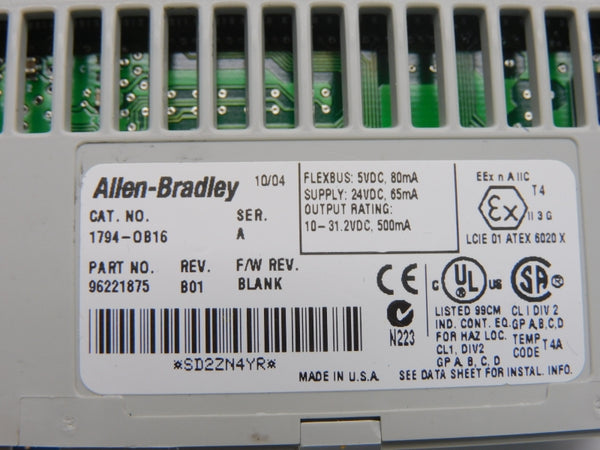 ALLEN BRADLEY 1794-OB16 SER. A REV. B01 10-31.2VDC NSNP
