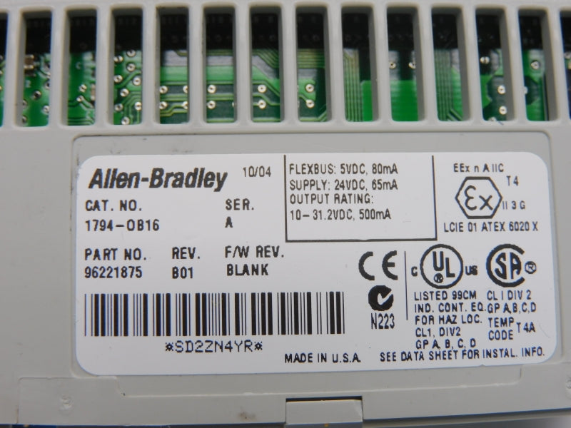 ALLEN BRADLEY 1794-OB16 SER. A REV. B01 10-31.2VDC NSNP