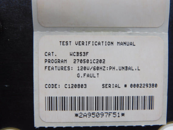 STARTER CIRCUIT CARD WCBS3F 120V NSNP
