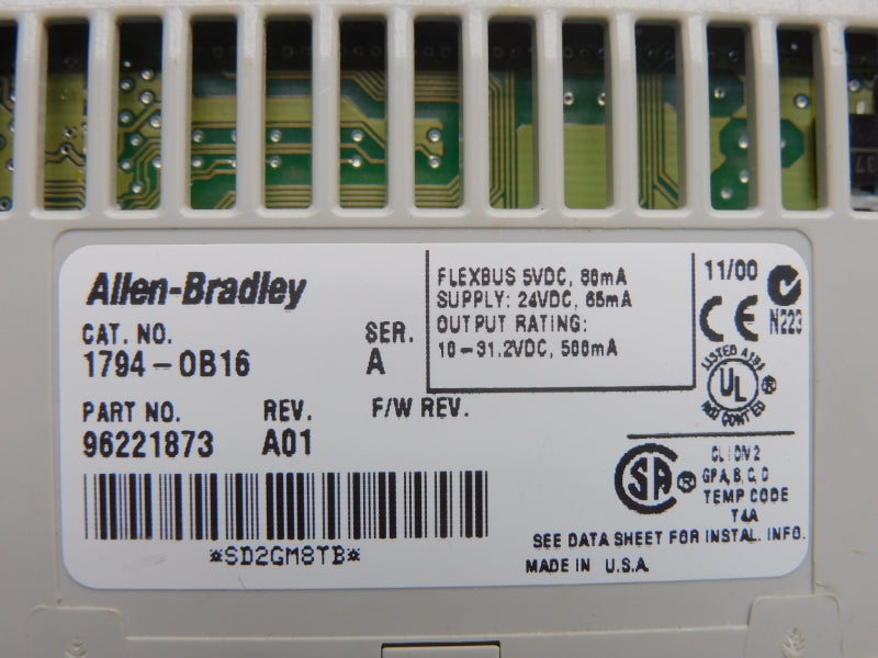 ALLEN BRADLEY 1794-OB16 SER. A REV. A01 10-31.2VDC NSNP