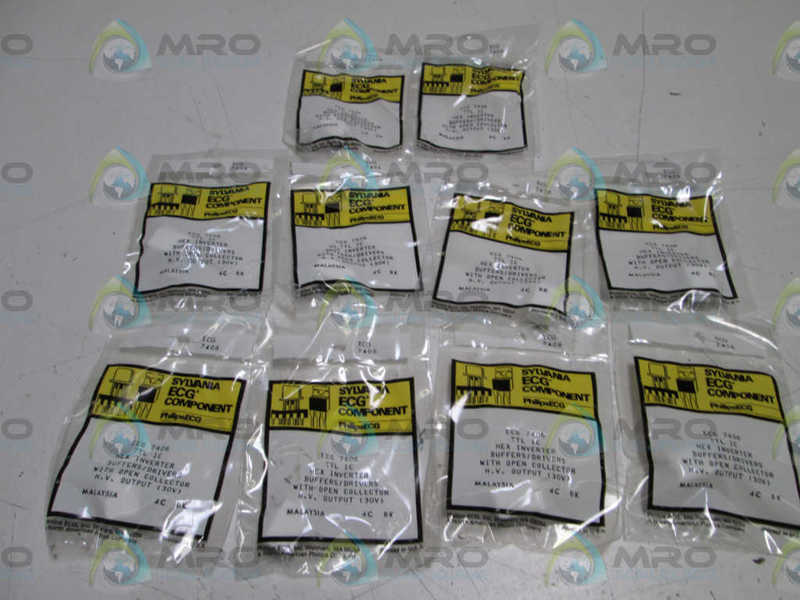 LOT OF 10 ECG HEX INVERTER 7406 NSMP
