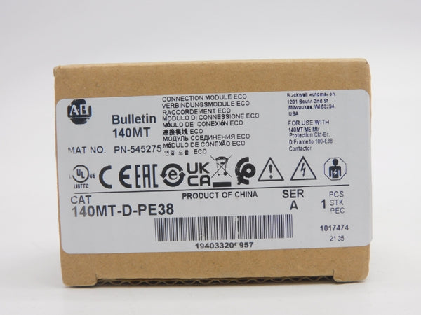 ALLEN BRADLEY 140MT-D-PE38 SER. A 600VAC 40A (BR/WH) NSMP