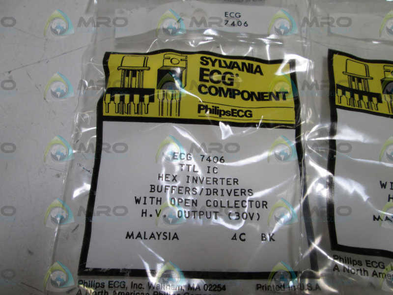 LOT OF 11 ECG HEX INVERTER 7406 NSMP