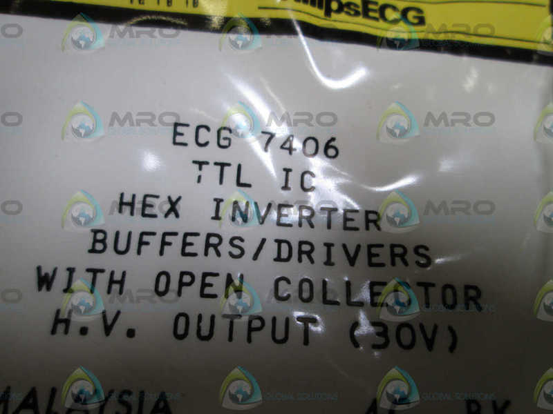 LOT OF 11 ECG HEX INVERTER 7406 NSMP