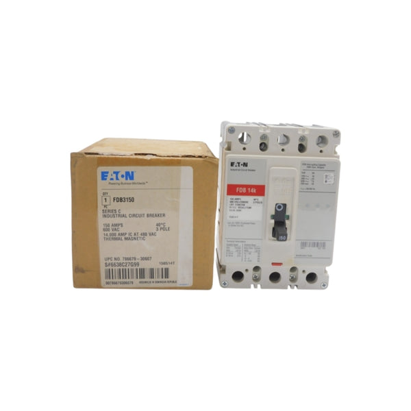 EATON FDB3150 SER. C 600VAC 150A NSMP