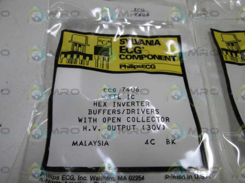LOT OF 16 ECG HEX INVERTER 7406 NSMP