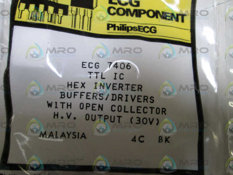 LOT OF 16 ECG HEX INVERTER 7406 NSMP