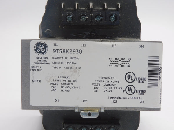 GENERAL ELECTRIC 9T58K2930 240/480V NSMP