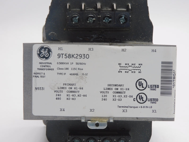 GENERAL ELECTRIC 9T58K2930 240/480V NSMP