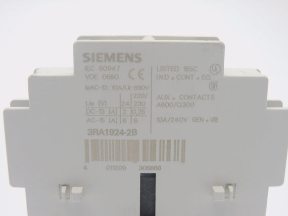 SIEMENS 3RA1924-2B 690V 10A UNMP