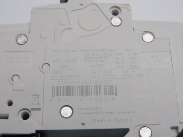 ABB 2CDS273337R0357 SU203MK5A 277V 5A NSNP