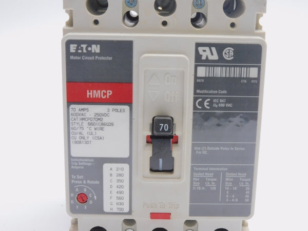 EATON HMCP070M2 SER. C 600VAC 70A NSMP