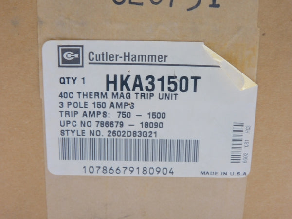 CUTLER HAMMER HKA3150T 150A NSMP