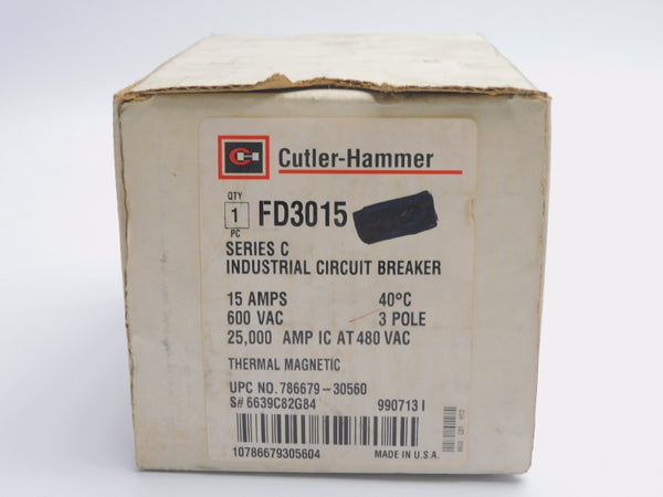 CUTLER HAMMER FD3015 SER. C 600VAC 15A NSMP